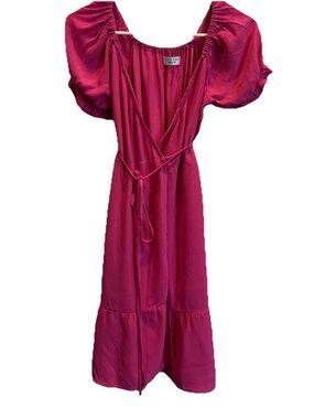 REVOLVE, FLYNN SKYE ANNABELLE WRAP MINI DRESS IN SANGRIA Size Small